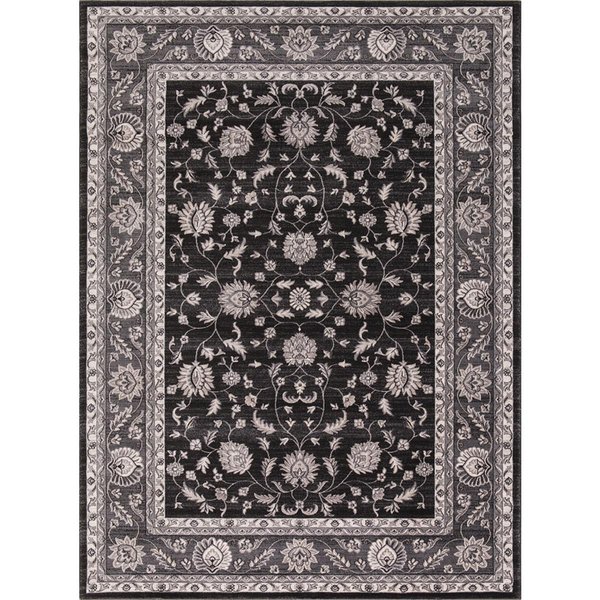 Concord Global 5 ft. 3 in. x 7 ft. 3 in. Kashan Mahal - Anthracite 28235
